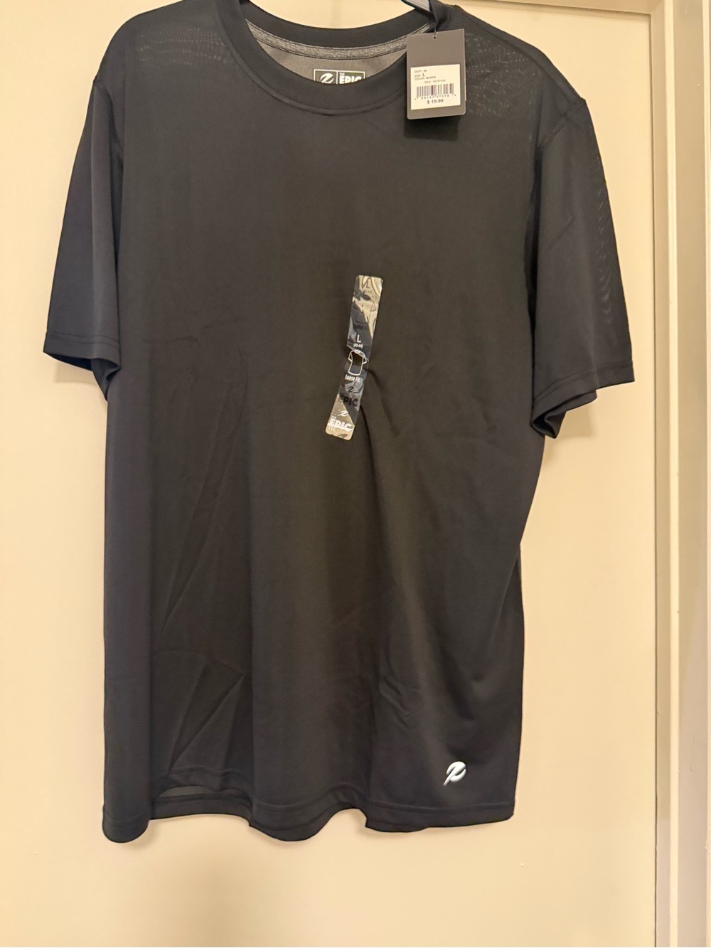 Energy Zone Men’s Short Sleeve Athletic Tee — Black